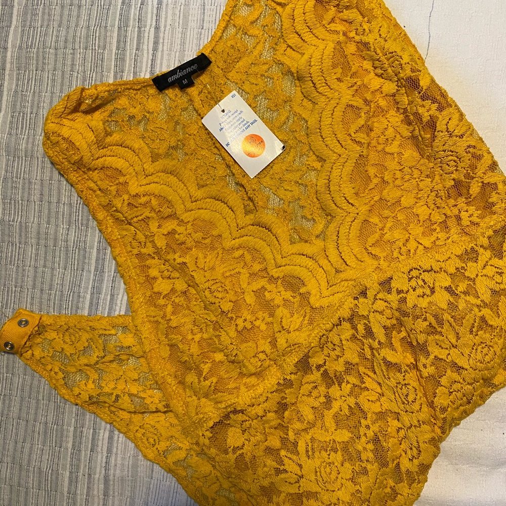 Mustard Yellow Lace BodySuit